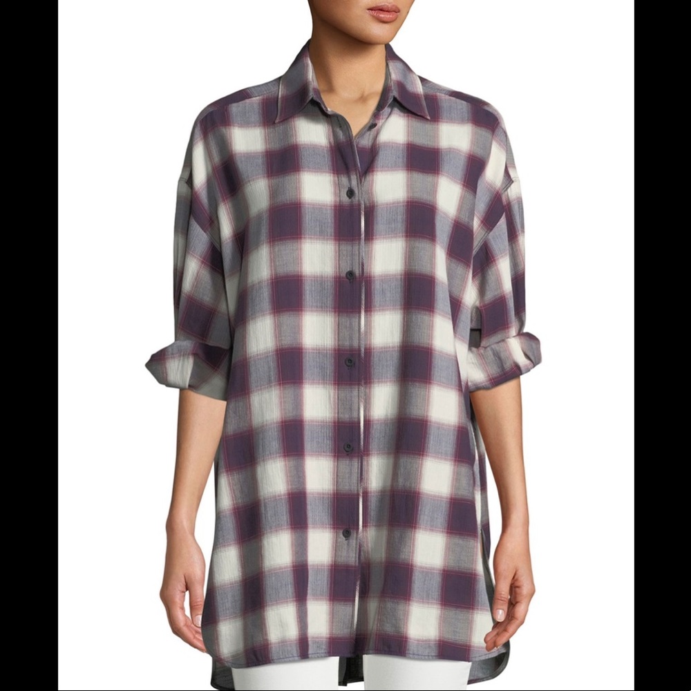Elizabeth & James Plaid top - Picture 2 of 4